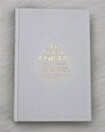 Le Saint Coran Rainbow (Arc-en-ciel) - Français/arabe avec transcription phonétique - Blanc doré de luxe
