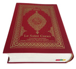 Le Saint Coran Avec Grands Caractères - Rouge Doré 13,5x18cm