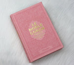 Le Noble Coran Avec Pages En Couleur Arc-en-ciel Rose (Rainbow) - Bilingue - Couverture Cuir Rose Clair Doré