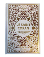 Le Saint Coran Arabe Avec Traduction En Langue Française - Blanc Doré Avec Arabesques Noires