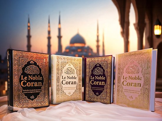 Le Noble Coran Bilingue (Français/Arabe) - Traduction du Sens des Versets - Blanc Doré