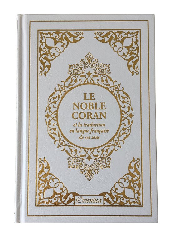 Le Noble Coran Bilingue Français/Arabe - Index Sourates - Edition Luxe Blanc Doré