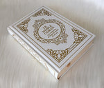 Le Noble Coran Bilingue Français/Arabe - Index Sourates - Edition Luxe Blanc Doré