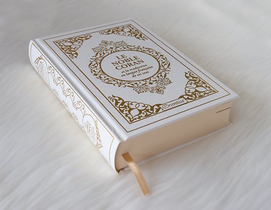 Le Noble Coran Bilingue Français/Arabe - Index Sourates - Edition Luxe Blanc Doré