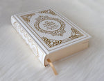 Le Noble Coran Bilingue Français/Arabe - Index Sourates - Edition Luxe Blanc Doré