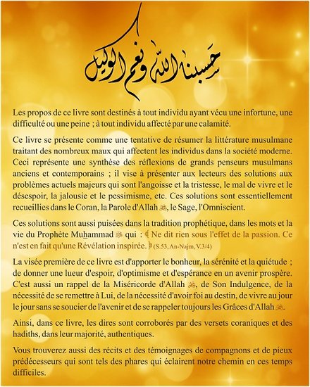Pour Une Vie Heureuse - Remèdes Contre La Tristesse Et L'angoisse - Guide Spirituel Musulman