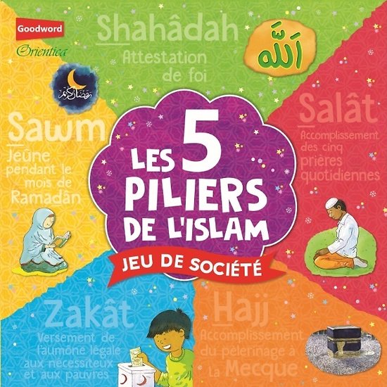 Les cinq (5) piliers de l'islam : Jeu de société musulman pour toute la famille à partir de 8 ans